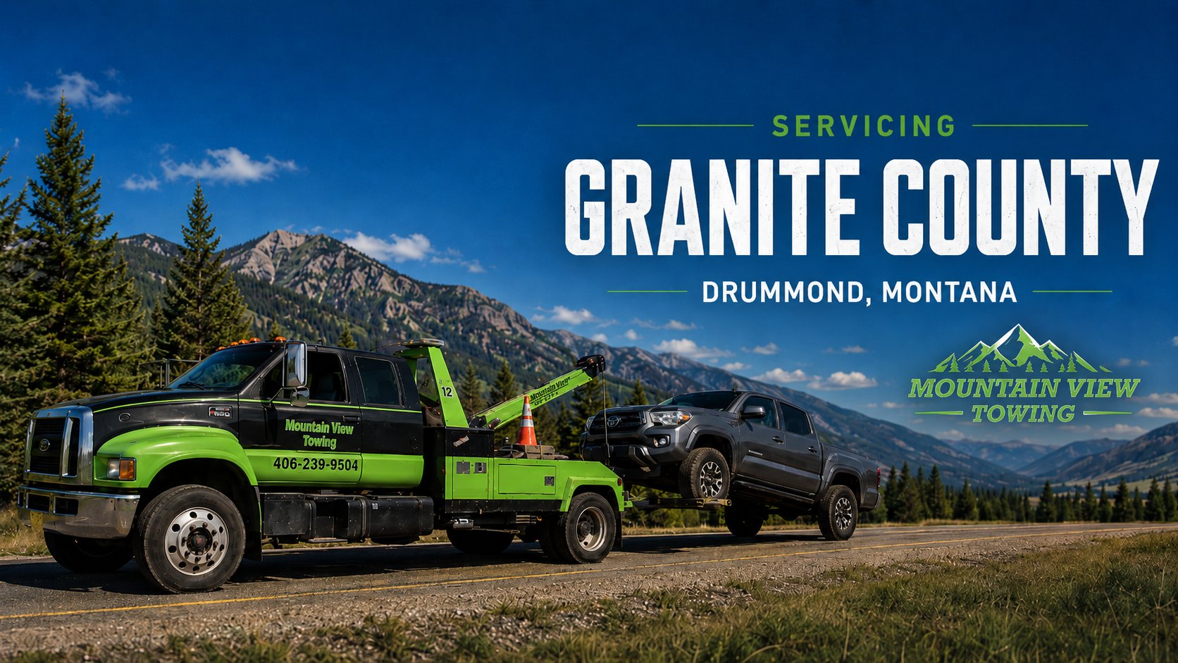 Mountain View Towing servicing Granite County near Philipsburg, Montana
